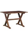 Burgdorf Six Seater Picnic Table Set in Provincial Teak Finish on Rent