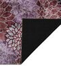 Burgendy Floral Polyester 9' X 12' Machine Made Carpet