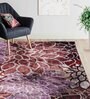 Burgendy Floral Polyester 9' X 12' Machine Made Carpet