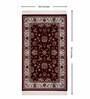 Burgundy & Cream Traditional Polyester 5 x 7 Feet Machine Made Carpet
