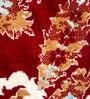 Burgundy & Cream Traditional Polyester 6 x 9 Feet Machine Made Carpet