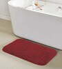 Burgundy Absorbent and Quick-Dry Polyester Bath Mats 30x45 cm