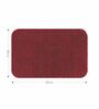 Burgundy Absorbent and Quick-Dry Polyester Bath Mats 30x45 cm