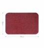 Burgundy Absorbent and Quick-Dry Polyester Bath Mats 38x58 cm