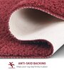 Burgundy Absorbent and Quick-Dry Polyester Bath Mats 38x58 cm