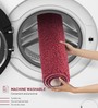 Burgundy Absorbent and Quick-Dry Polyester Bath Mats 38x58 cm