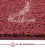 Burgundy Absorbent and Quick-Dry Polyester Bath Mats 38x58 cm