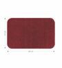 Burgundy Absorbent and Quick-Dry Polyester Bath Mats 40x60 cm