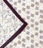Burgundy Cotton Geometric 144 TC Single Dohar