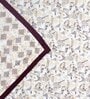 Burgundy Cotton Geometric 144 TC Single Dohar