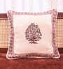 Burgundy Traditional 100% Cotton 16 x 16 Inches Cushion Cover