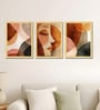 Terracotta Abstract Wall Art Framed Set of 3