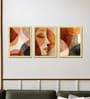 Terracotta Abstract Wall Art Framed Set of 3