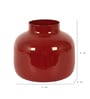Burgundy Metal Flower Pot