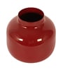 Burgundy Metal Flower Pot