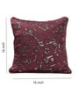 Burgundy Polyester Abstract 40x40 inches Cushion Covers Set of 5