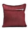 Burgundy Polyester Abstract 40x40 inches Cushion Covers Set of 5