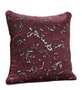Burgundy Polyester Abstract 40x40 inches Cushion Covers Set of 5