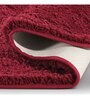 Burgundy Solid Polyester 24x16 Inches AntiSkid Bath Mat