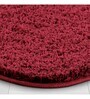 Burgundy Solid Polyester 24x16 Inches AntiSkid Bath Mat