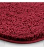Burgundy Solid Polyester 28x20 Inches AntiSkid Bath Mat