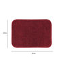 Burgundy Solid Polyester 28x20 Inches AntiSkid Bath Mat