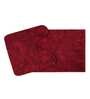 Burgundy Solid Cotton AntiSkid Bathmat & Contour Mat