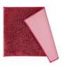 Burgundy Solid Cotton AntiSkid Bathmat