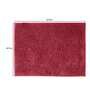Burgundy Solid Cotton AntiSkid Bathmat