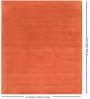 Coral Solid Wool 5 ft x 7 ft Hand Woven Carpet