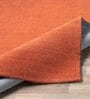 Coral Solid Wool 5 ft x 7 ft Hand Woven Carpet