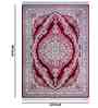Burgundy Traditional Polypropylene 5 ft x 7 ft Machine Made Carpet