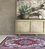 Burgundy Traditional Polypropylene 6 ft x 9 ft Machine Made Carpet