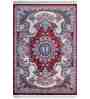Burgundy Traditional Polypropylene 6 ft x 9 ft Machine Made Carpet