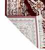 Burgundy Traditional Polypropylene 6 ft x 9 ft Machine Made Carpet
