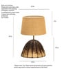 Burn Antique Finish Papermache Table Lamp