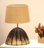 Burn Antique Finish Papermache Table Lamp