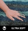 Burn Green Microfibre 23x35 Inches Fluffy Bath Mat