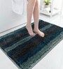Burn Green Microfibre 23x35 Inches Fluffy Bath Mat