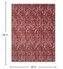 Burn Red Geometric Polyester 5 ft x 7 ft Machine Made Carpet
