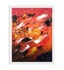Burning Flames  Handmade Acrylic Paint On Canvas Unframed