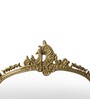 Burnished Gold Hand-casted Metal Victorian Arched Floor Mirror