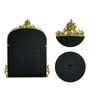 Burnished Gold Hand-casted Metal Victorian Arched Wall Mirror