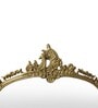 Burnished Gold Hand-casted Metal Victorian Arched Wall Mirror