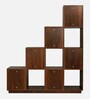 Burns Book Shelf In Dark Walnut Finish