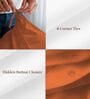 Burnt Orange Solid 400 TC Cotton Double Sized Duvet Cover