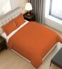 Burnt Orange Solid 400 TC Cotton Double Sized Duvet Cover