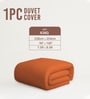 Burnt Orange Solid 400 TC Cotton Double Sized Duvet Cover