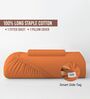 Burnt Orange Solid 400 TC Cotton Single Sized Fitted sheet with 1 Pillow Cover