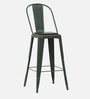 Burrows Metal Bar Stool In Grey Colour